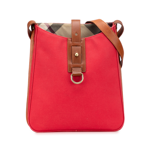 Pre-Loved Burberry Supernova Check Trimmed Canvas Crossbody - Picture 1 of 10
